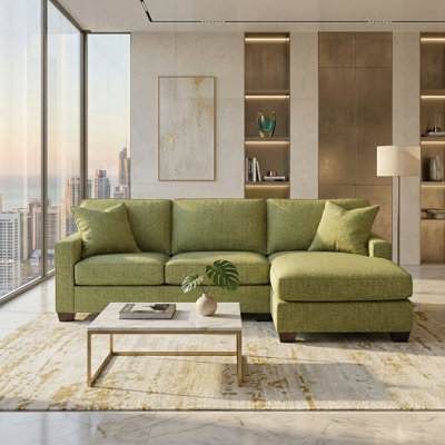 Clifford L-Shaped Sectional, USA-Made, 5-Day Shipping, Custom Fabric, Wholesale Furniture for Modern Living
