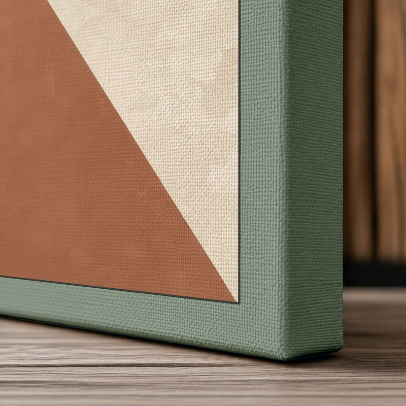 Pinwheel Geometric - Wrapped Canvas, 24x16 - 61.0 x 40.6 cm, Sage Border
