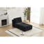 Chaise longue simple en mousse mémoire, recouverte de velours côtelé à motifs animaux, pour salon. Montage facile, déportable, rembourrage épais, combinaison personnalisable, noir moderne compressé avec motifs animaux.