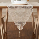 Lace Table Runner With 2 Tassels