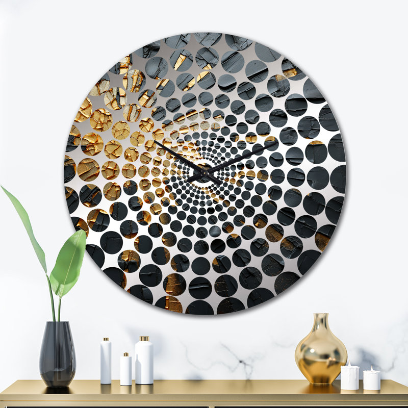 Anayeli - Horloge murale peinture abstraite, Grand