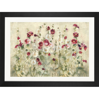 «Hollyhocks Row Cool» - Imprimé