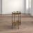 Oval 2-Tier Metal Bar Cart with Wheels-1193624528