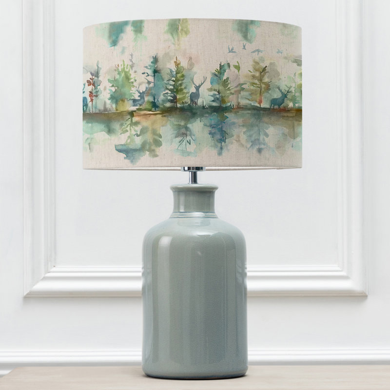 Elspeth Ceramic Table Lamp, Duck Egg