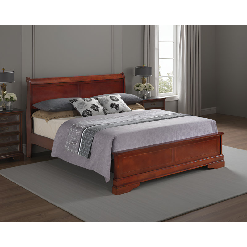 Cairns Black Queen Panel Bed, Cerisier, Très grand lit