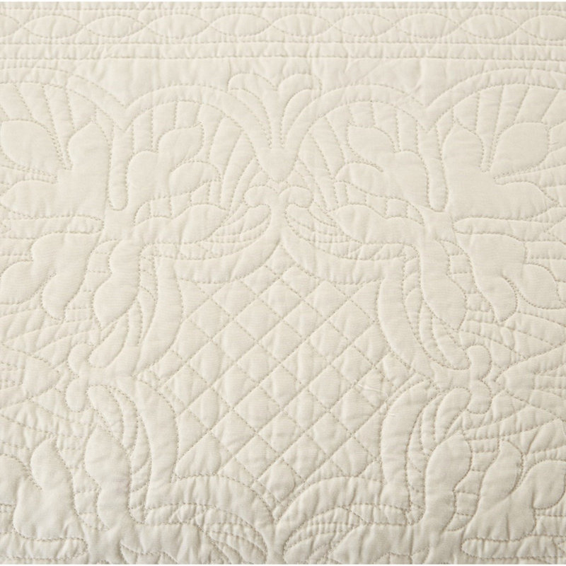 6 Piece Reversible Scalloped Edge Daybed Cover Set Cream Daybed, Cream