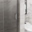 Porte de douche battante avec cadre en aluminium et verre trempé Luma-122278750