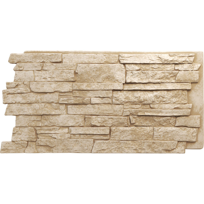 EverStone Acadia Ledge Faux Stone Panel, Sandstone