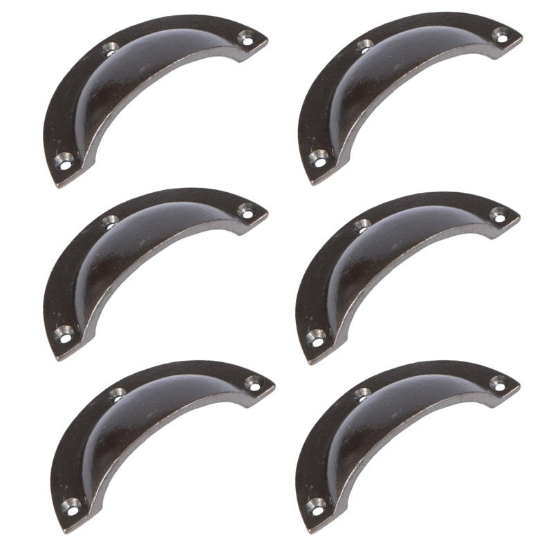 Hammer & Tongs - Curved Cabinet Cup Handle - W95mm x H46mm - Raw