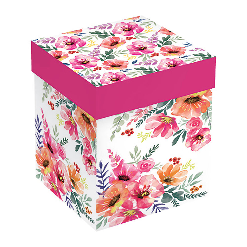 Boîte-cadeau en céramique Pastel of Nature, Java, 17 oz