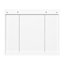 Armoire de toilette blanche à miroir avec 4 tablettes réglables, fixation murale