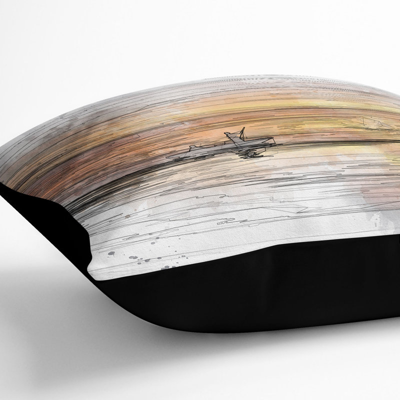 Square Cushion, 40cm H x 40cm W x 15cm D, Black