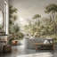 Papier peint classique Temple Shades Of Green-1157003420-1157003417