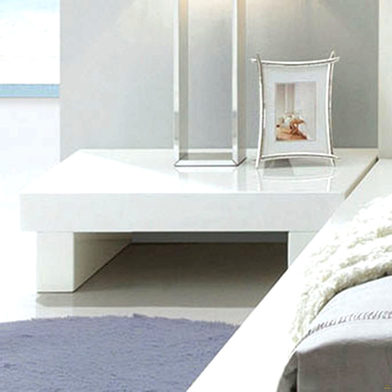 Wooden Small Nightstand With USB Charger