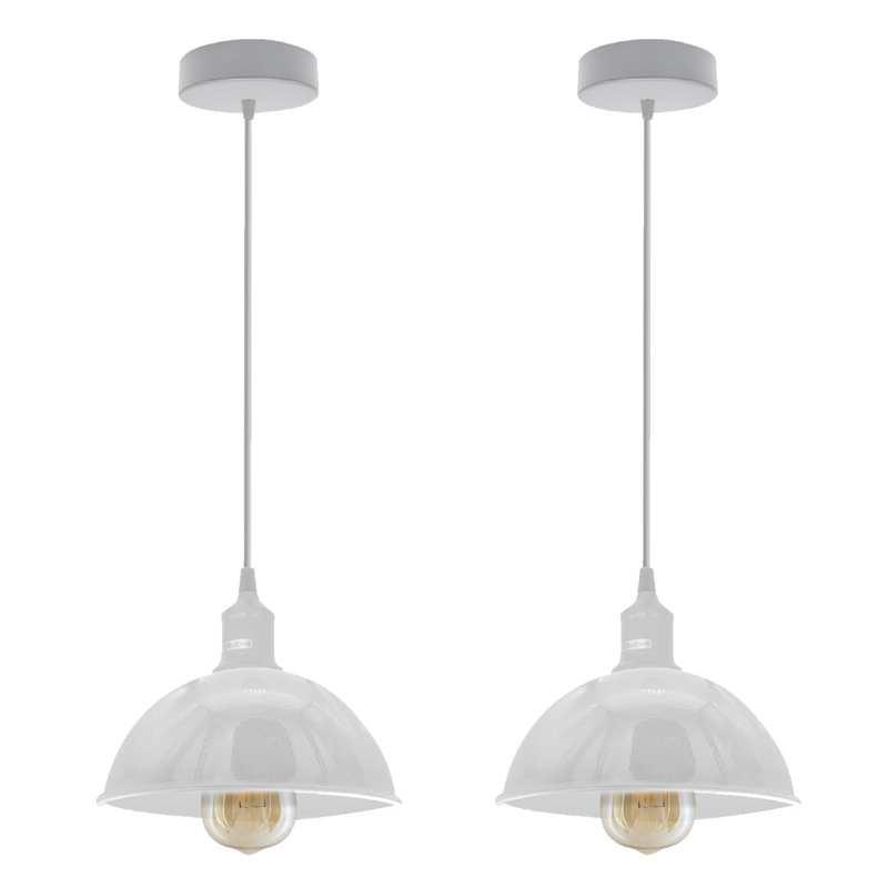 Gingras 2 - Light White Single Pendant, White, Yes
