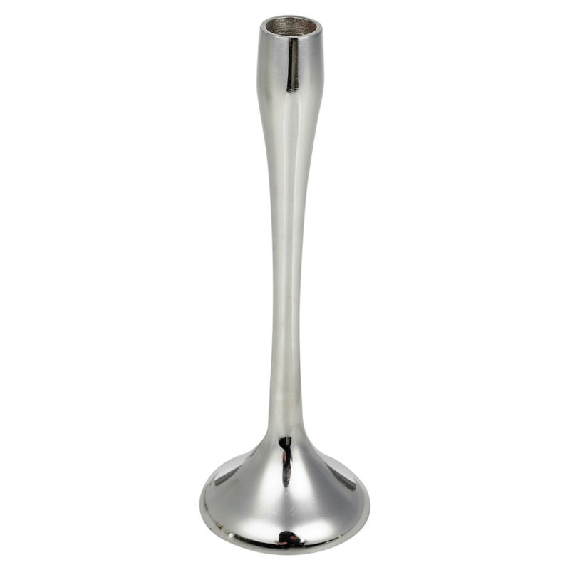 Metal Tabletop Candelabra, Silver, 12.21cm H x 3.54cm W x 3.54cm D
