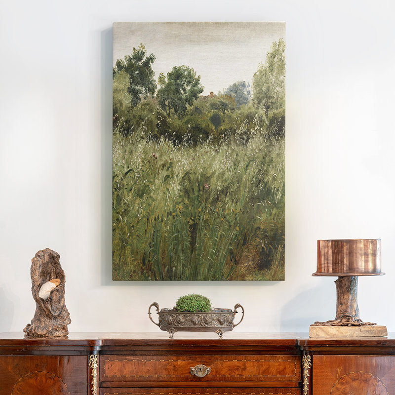 Paysage rétro CCLIX, ensemble de toiles encadrées, H 37 po x l 25 po