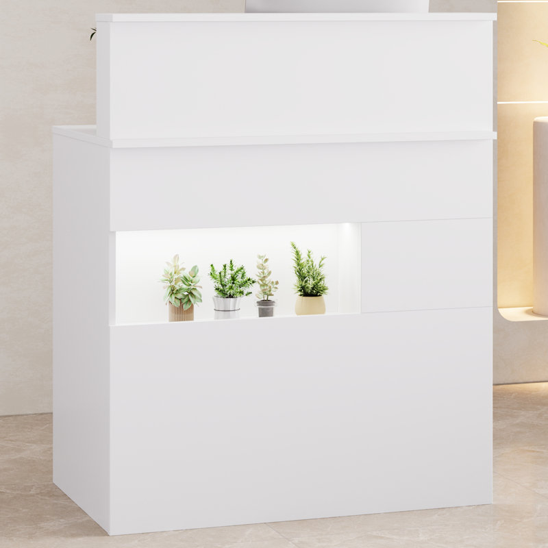 Rectangle Manufactured Wood Reception Desk