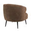 Fauteuil d'appoint de luxe en brun avec mousse haute et siège bouclé, tissu, aspect-264325176