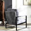 Chaise d'appoint Mid-Century à pois en microfibre avec structure en métal renforcé et fauteuil ouvert carré gris