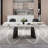 9 - Piece Faux Marble Dining Table Set With 94.5” Rectangular Extendable Sintered Stone Top And 8 Faux Leather Chairs-246966951-246966950