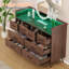Commode 8 tiroirs GarveeHome, commode moderne pour chambre à coucher avec lumières à DEL et station de charge, commode en bois avec espace ouvert, rangement pour le vestibule, salon, brun foncé