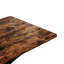 Table d'appoint rustique carrée avec pieds en métal en X et plateau en grain de bois-126537916