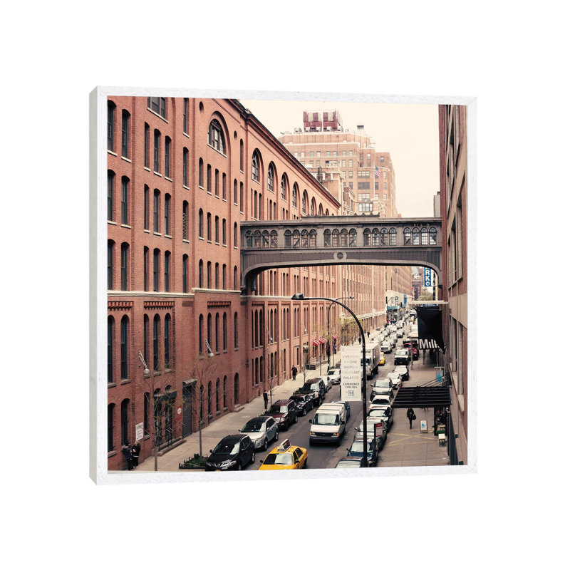 NYC Chelsea by Caroline Mint - Print on Canvas, 45.72 cm H x 45.72 cm W, White Framed