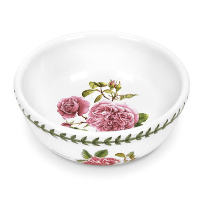 5.5” Fruit Salad Bowl Rose Motif, Dishwasher, Microwave, Warm Oven, And Freezer Safe, For Cereal, Breakfast, Dessert