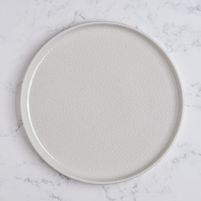 Poreclain Selas Short Rim Stackable Plate | White | pack of 4