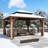 Hamilton 12' x 14' Hard Top Gazebo With Solar Self Powered LED Lights, Mosquito Netting And Canopy Hook-110665299-110665298