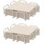 Porte-serviettes de table carré en chrome argenté YBM Home-1341893542