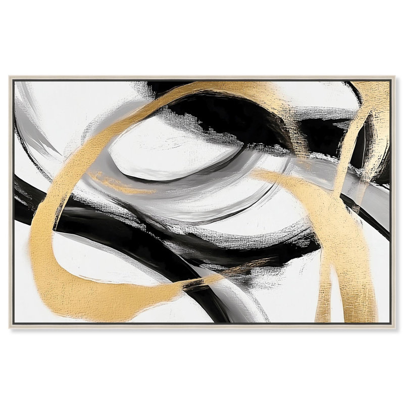 Toile Midas Arc I par Art Remedy, H 11 po x l 16 po, Noir, Cadre flottant