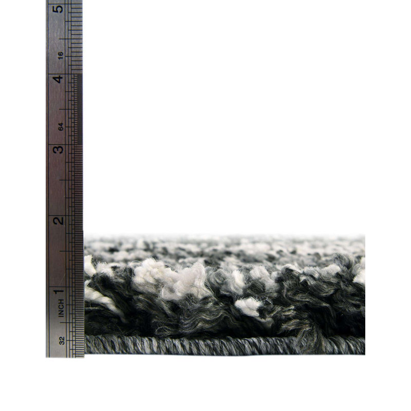 Tapis ikat gris Mitzy, Rectangle 4 pi x 6 pi
