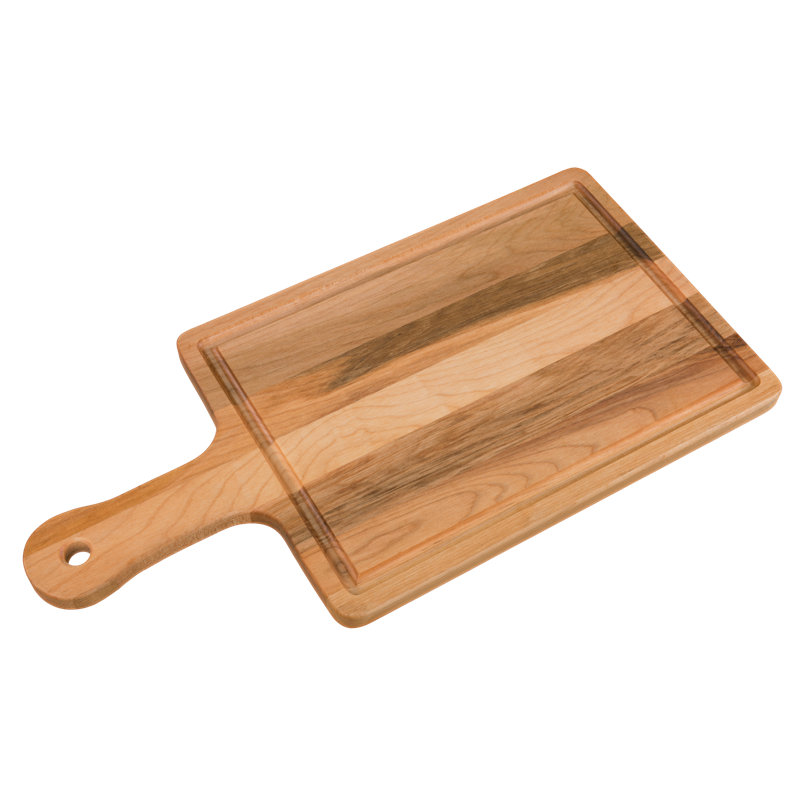 Labell Canadian Maple Reversible Paddle Cutting Board With Groove