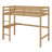 High Wood Loft Bed, With Safety Guardrail, Built-In Desk, Ladder-249197931