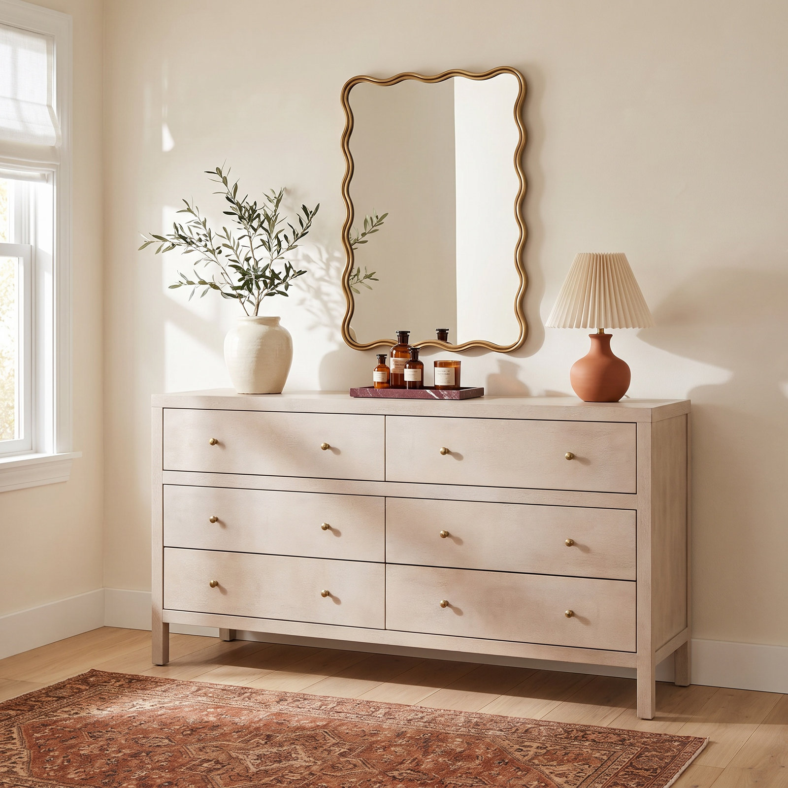 Celine 60" Acacia Double Dresser, Antique Taupe