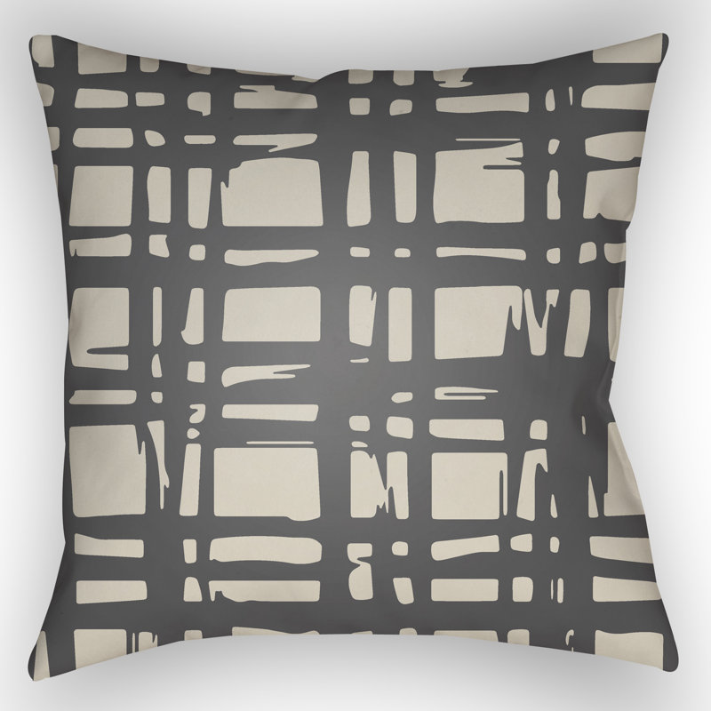 Outdoor Throw Pillow, 20" H x 20" W x 4" D, Gray