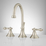 Melanie Widespread Gooseneck Bathroom Faucet with Lever Handles