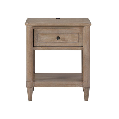 Petite table de chevet fonctionnelle avec rangement