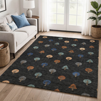 Villers Washable Geometric Indoor/Outdoor Rug