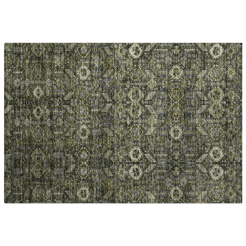 Premium Machine Washable Dream Shag ADS574 Bohemian Rug, Taupe, 1'8" x 2'6"