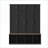 Farmhouse Hall Tree with 8 Cabinets, 4 Hooks &amp; Walnut Bench, Black | MDF-1932284257