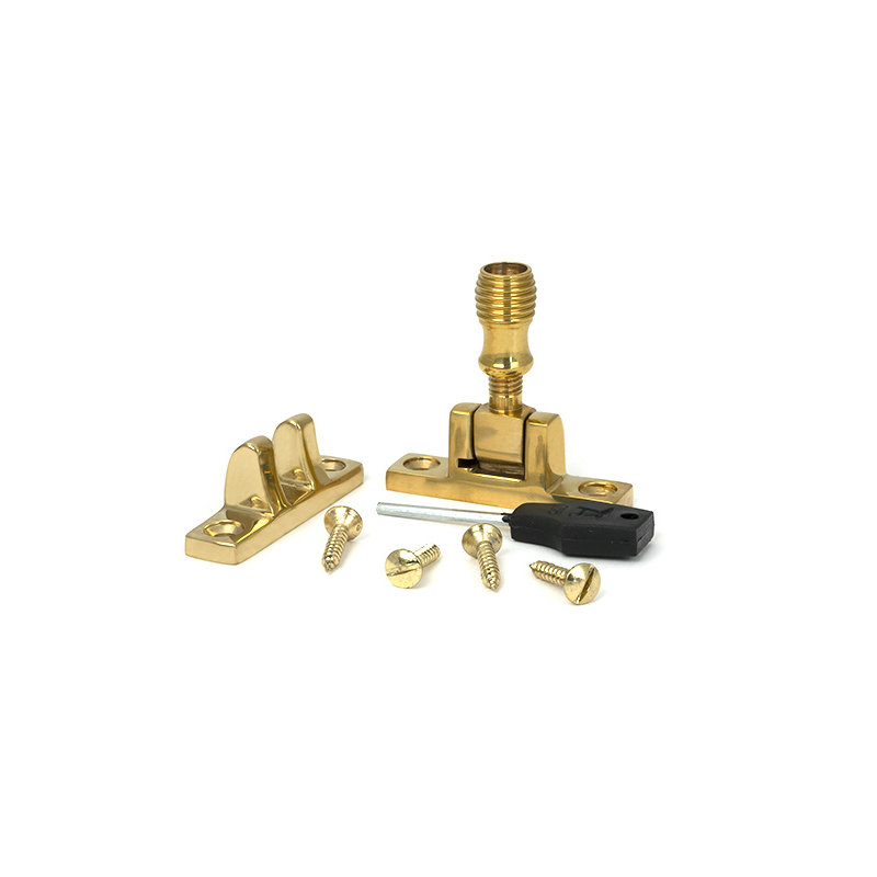 Beehive Brighton Fastener - Narrow (Square), Polished Brass