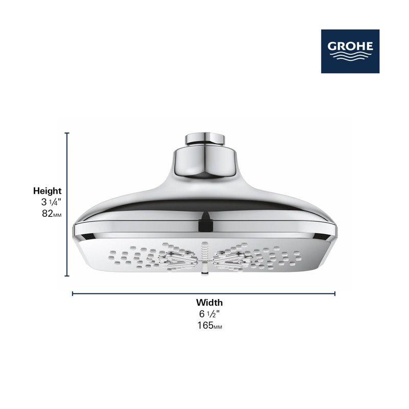Jet Fixed Shower Head with DreamSpray, Starlight Chrome