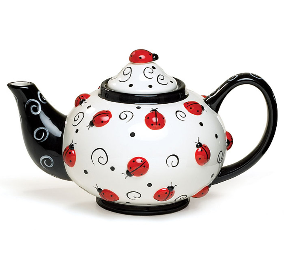 Gracie Oaks Amorita 46oz. Teapot Gracie Oaks