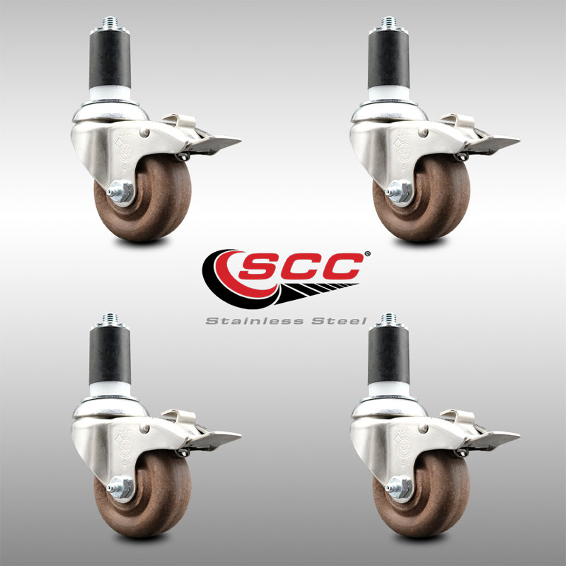 Nylon Casters, 3" H x 3" W