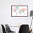 Welcome To The World World Map In Coral And Teal by Blursbyai - Gallery-Wrapped Canvas Giclée on Canvas-787166233-787166230