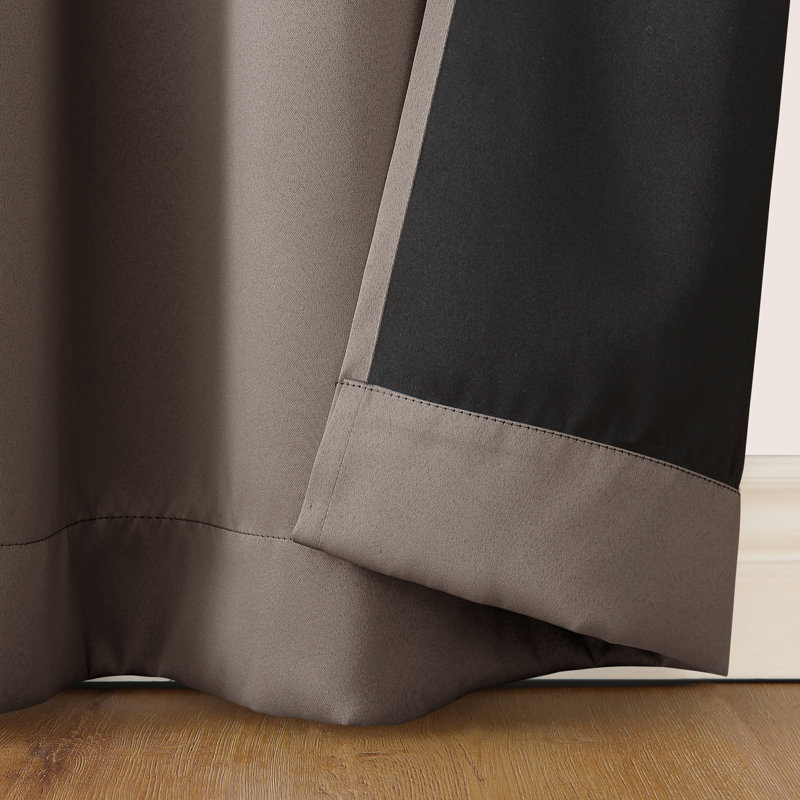 Panneau de rideau 100 % occultant avec passe-tringle de qualité cinéma Oslo Sun Zero, l 52 po x L 84 po, Taupe