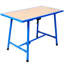 Banc de travail pliable en acier massif, bleu riche, capacité de 660 lb, 47,2 x 24,5 po pour garage d'atelier